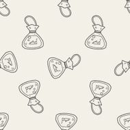 fish doodle seamless pattern background