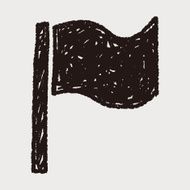 flag doodle drawing N8