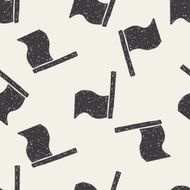 flag doodle drawing seamless pattern background