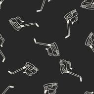 floor buffing machines doodle seamless pattern background