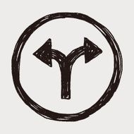 Fork sign doodle N5