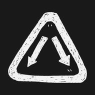 Fork sign doodle N6