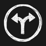 Fork sign doodle N7