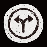Fork sign doodle N9