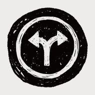 Fork sign doodle N11