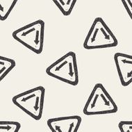 Fork sign doodle seamless pattern background