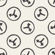 Fork sign doodle seamless pattern background N2