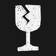 fragile glasses doodle N4