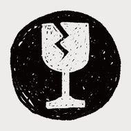 fragile glasses doodle N6