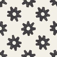 gear doodle seamless pattern background