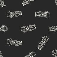 gentleman doodle seamless pattern background