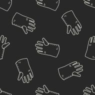 gloves doodle seamless pattern background N2
