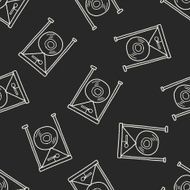 gong doodle seamless pattern background N4