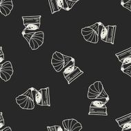 gramophone doodle seamless pattern background N2