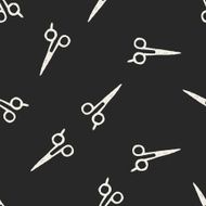 Hair cutting scissor doodle seamless pattern background