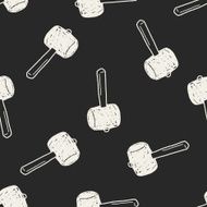 hammer doodle seamless pattern background N4