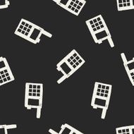 handheld transceiver doodle seamless pattern background N2