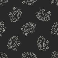 Hot spring doodle seamless pattern background