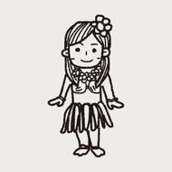 hawaii dancer doodle N3