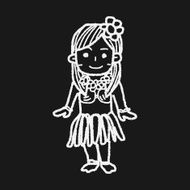 hawaii dancer doodle N4