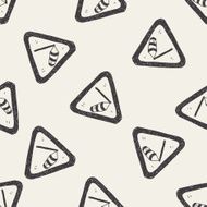 high wind doodle seamless pattern background