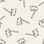 Hoe doodle seamless pattern background