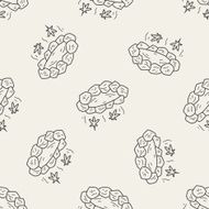 Hot spring doodle seamless pattern background N2