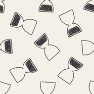 Hourglass doodle seamless pattern background