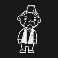 indian old man doodle N3