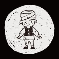 indian people doodle N3