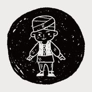 indian people doodle N4