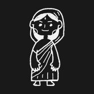 Indian woman doodle N3