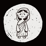 Indian woman doodle N4