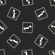 information sign doodle seamless pattern background N2