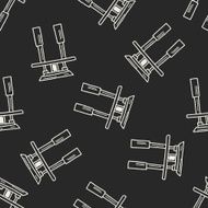 Japan Arch doodle seamless pattern background N2