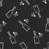 japan Badminton doodle seamless pattern background N2