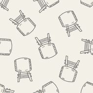 japan drum doodle seamless pattern background