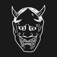 Japan ghost mask doodle N3
