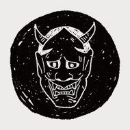 Japan ghost mask doodle N4