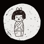 Japanese doll doodle N9