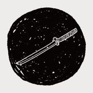 Japanese knife doodle N6