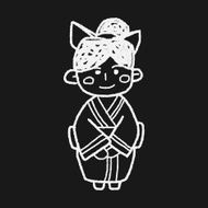 Japanese woman doodle N2
