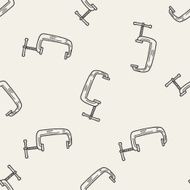 jaw vice doodle seamless pattern background N2