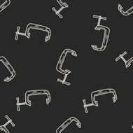 jaw vice doodle seamless pattern background N4