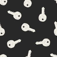 key doodle seamless pattern background N3