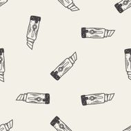 knife doodle seamless pattern background
