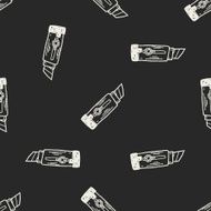 knife doodle seamless pattern background N2