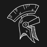knight helmet doodle N6