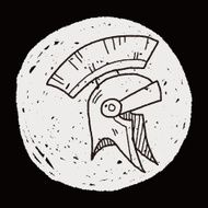 knight helmet doodle N7