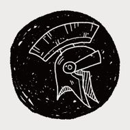 knight helmet doodle N8